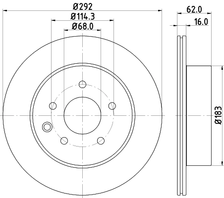 Тормозной диск HELLA/BEHR/PAGID 8DD 355 118-711