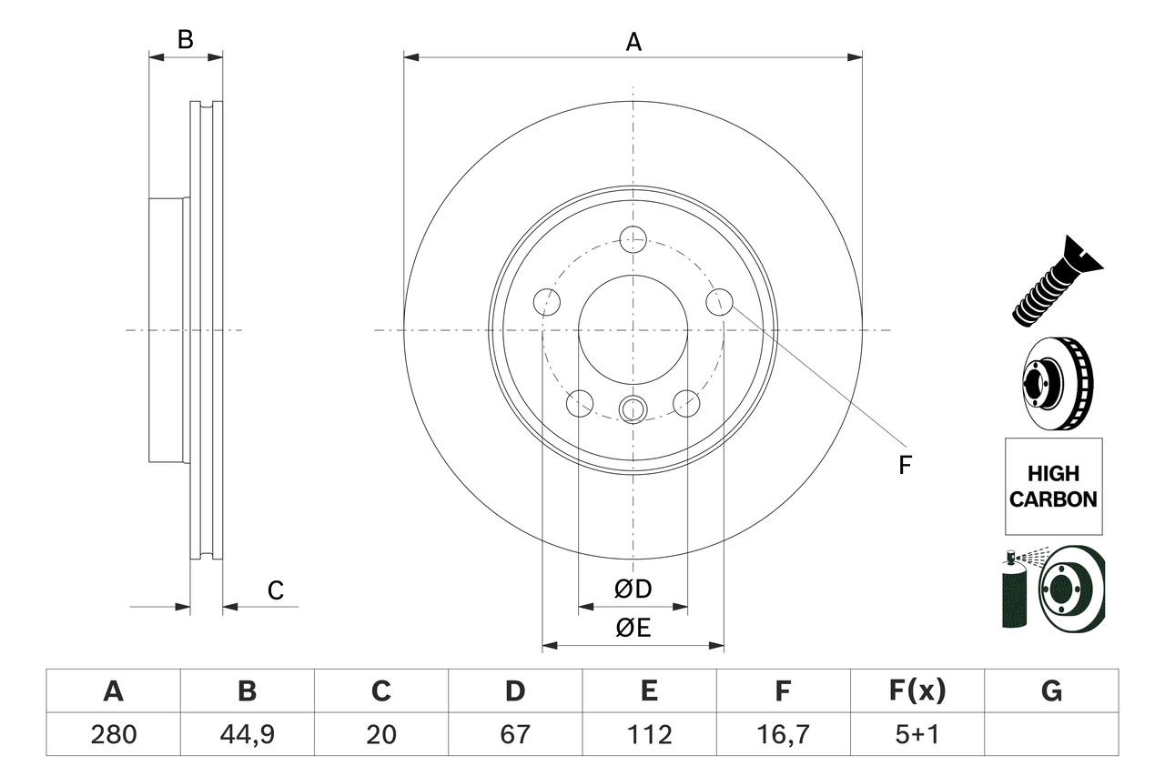 Тормозной диск BOSCH 0 986 479 H70