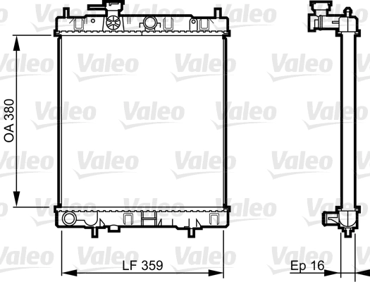Радиатор охлаждение двигателя VALEO 731287