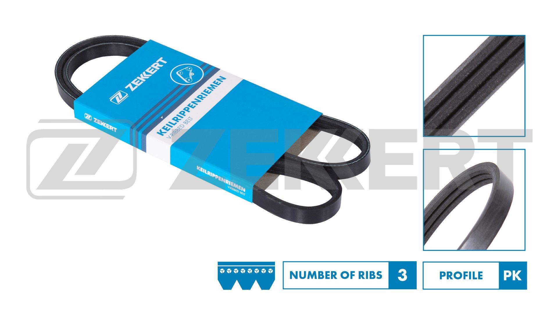 Поликлиновой ремень ZEKKERT KR3PK815