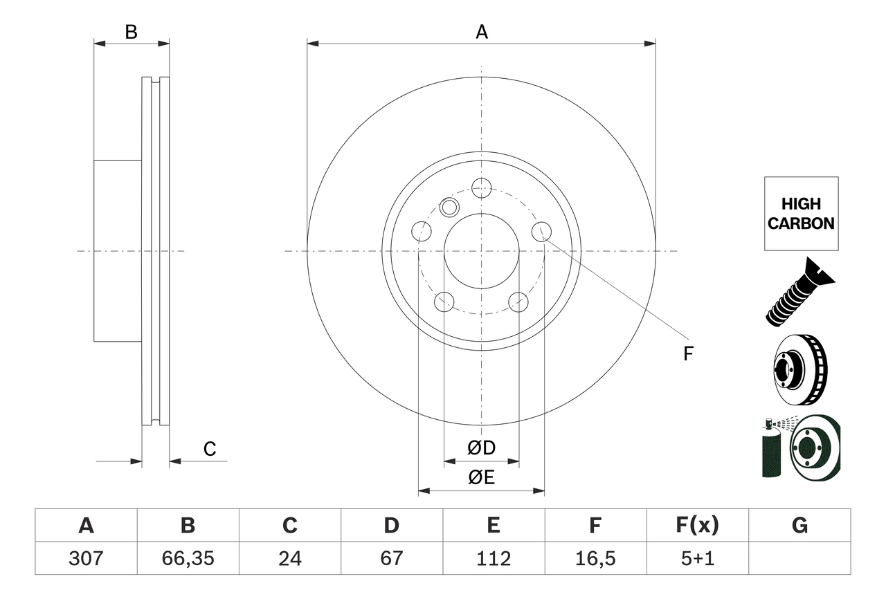 Тормозной диск BOSCH 0 986 479 H33