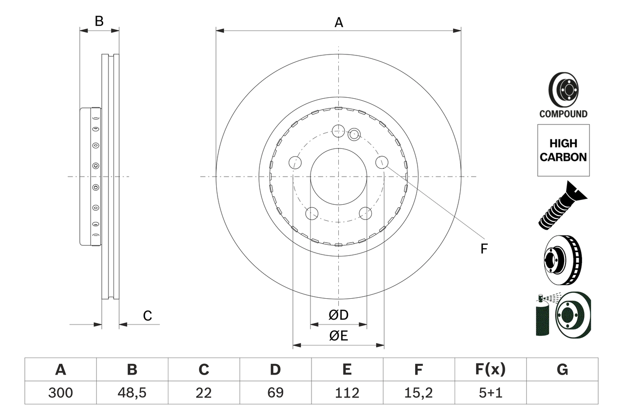 Тормозной диск BOSCH 0 986 479 H50