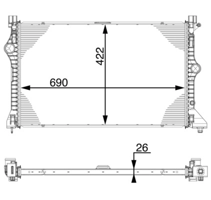 Интеркулер MAHLE/KNECHT CI222000P