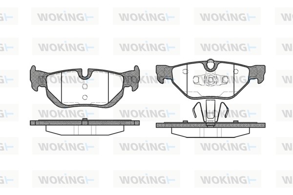 Комплект тормозных колодок дисковый тормоз WOKING P10453.00