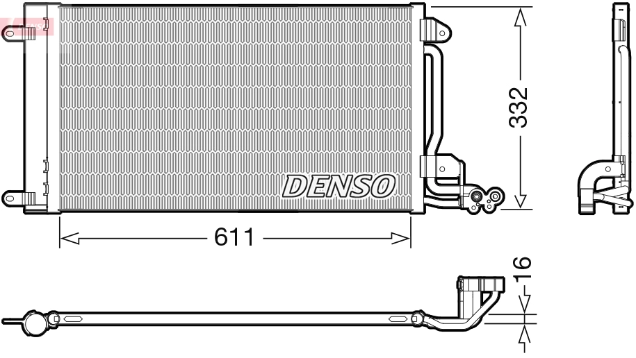 Конденсатор кондиционер DENSO DCN02034