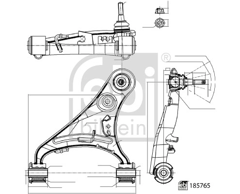 Рычаг независимой подвески колеса подвеска колеса FEBI BILSTEIN 185765