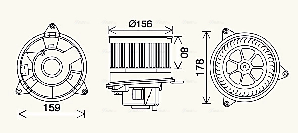 Вентилятор салона AVA QUALITY COOLING FD8638