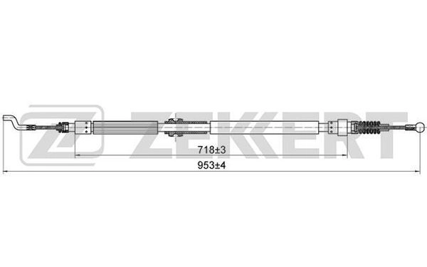 Тросик cтояночный тормоз ZEKKERT BZ-1036
