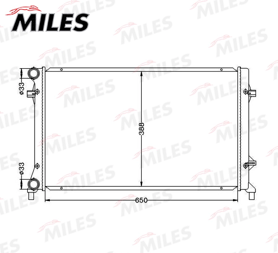 Радиатор охлаждение двигателя MILES ACRB017