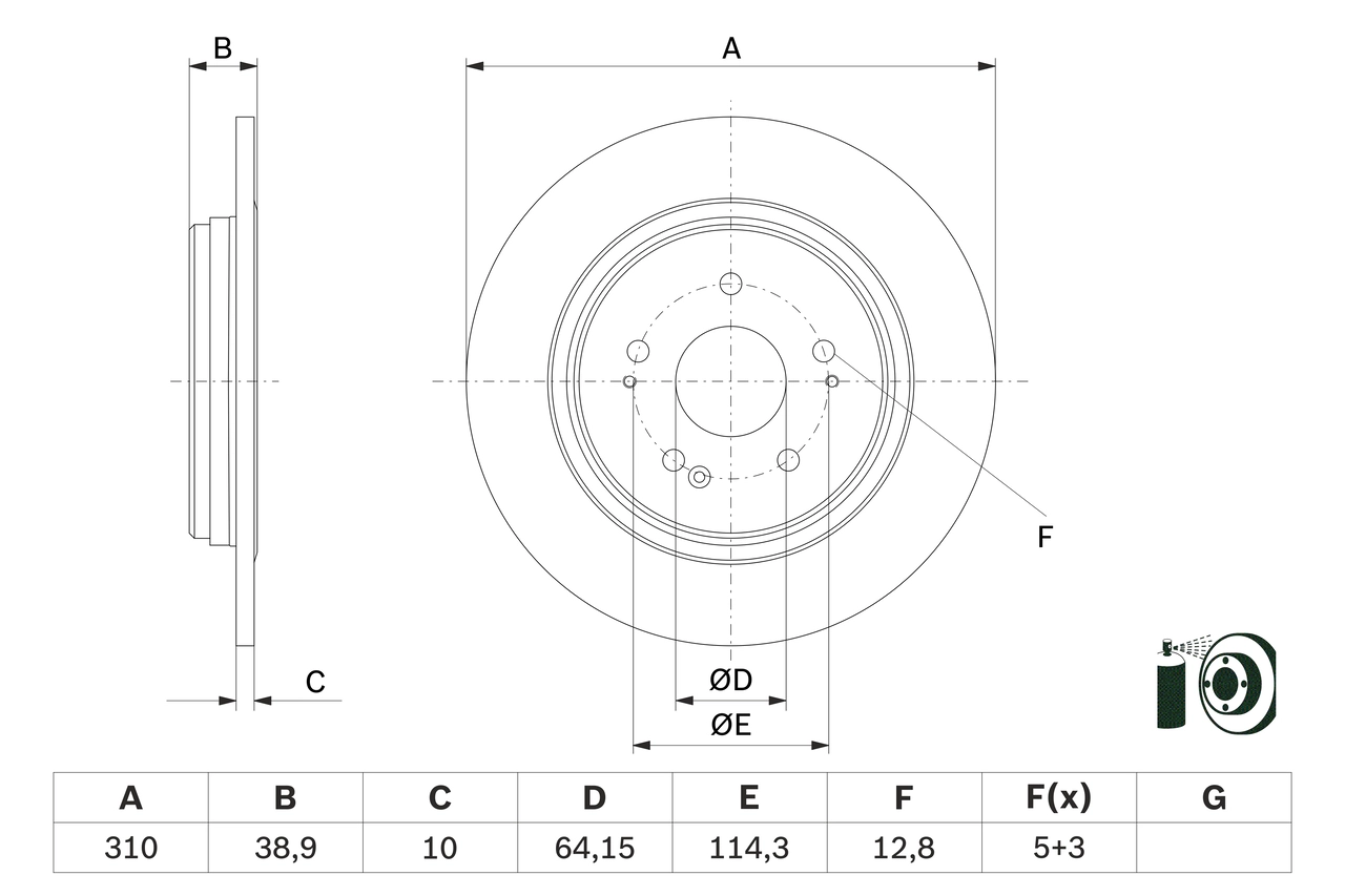 Тормозной диск BOSCH 0 986 479 G18