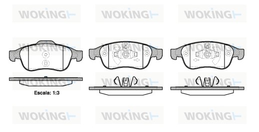 Комплект тормозных колодок дисковый тормоз WOKING P13483.10