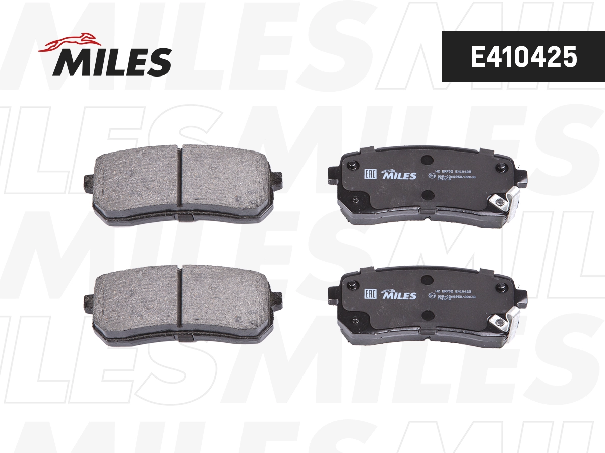 Комплект тормозных колодок дисковый тормоз MILES E410425