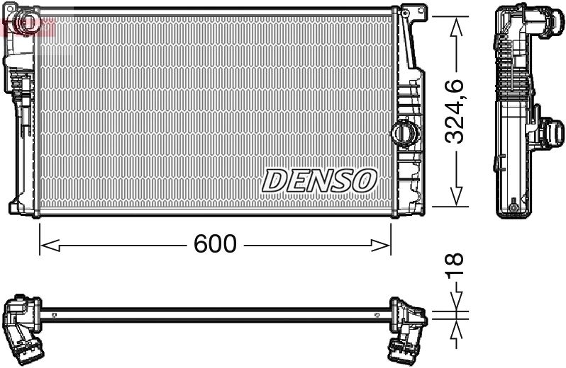 Радиатор охлаждение двигателя DENSO DRM05017