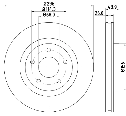 Тормозной диск HELLA/BEHR/PAGID 8DD 355 114-601