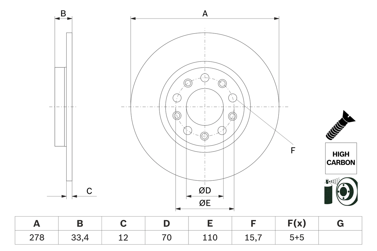 Тормозной диск BOSCH 0 986 479 H24