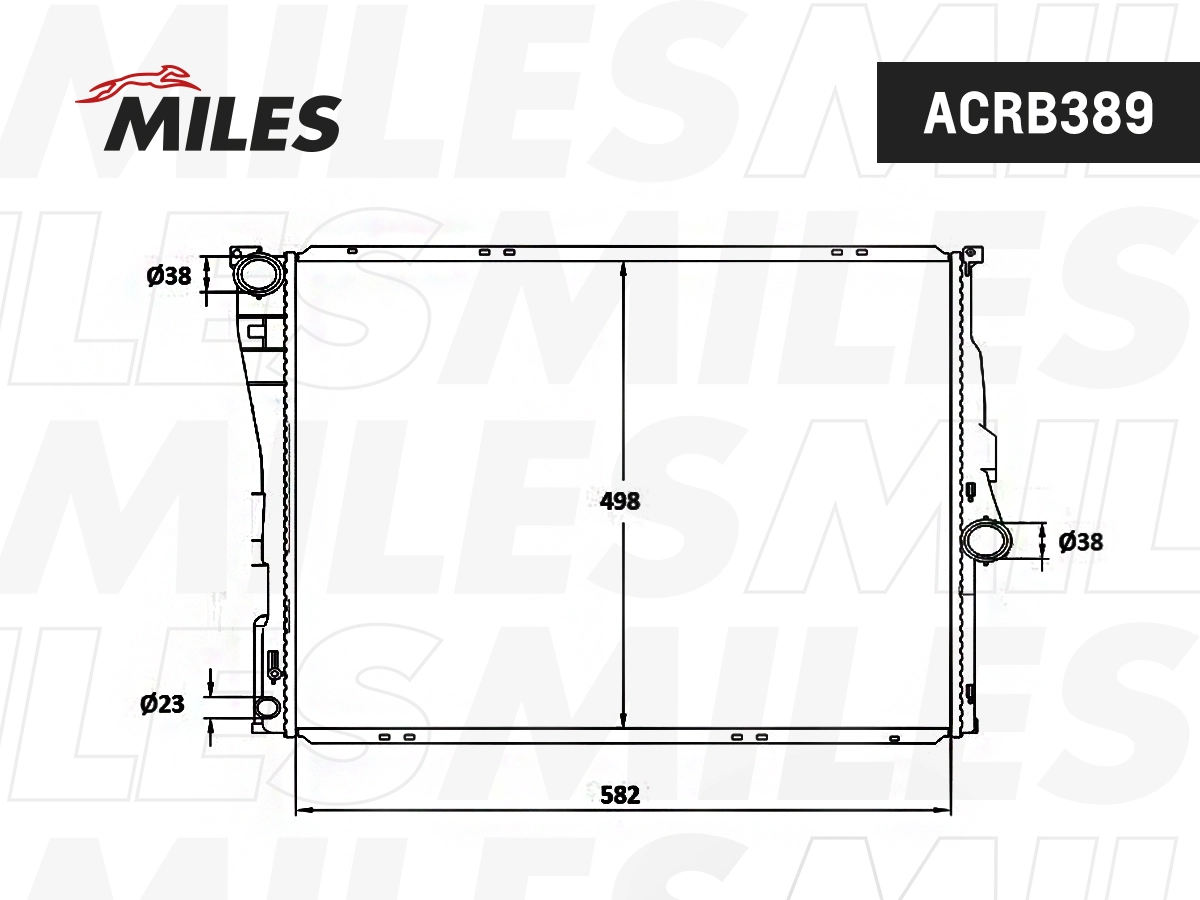 Радиатор охлаждение двигателя MILES ACRB389