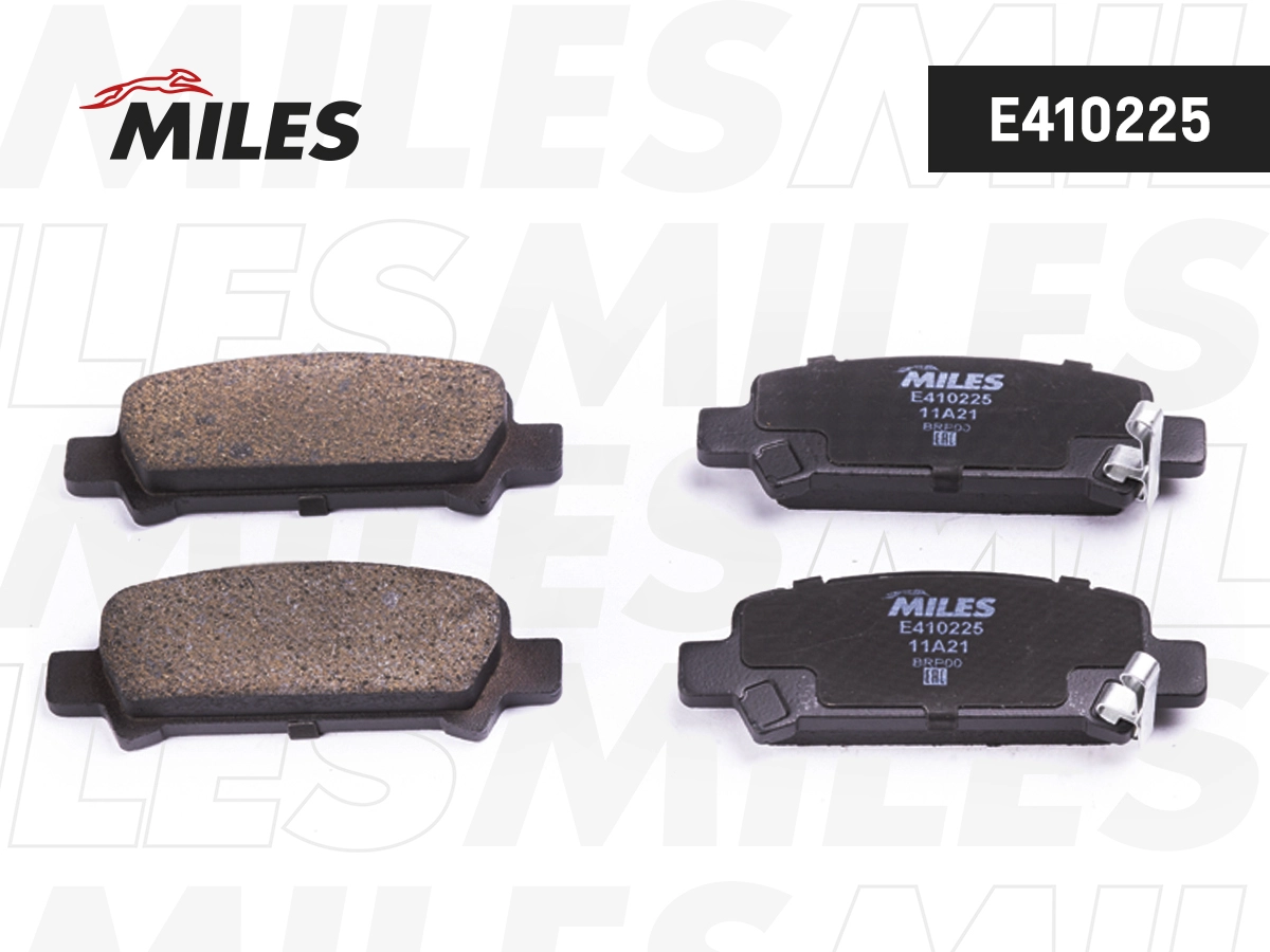 Комплект тормозных колодок дисковый тормоз MILES e410225