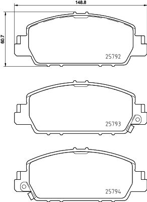 Комплект тормозных колодок дисковый тормоз HELLA/BEHR/PAGID 8DB 355 021-471