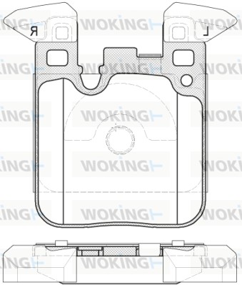 Комплект тормозных колодок дисковый тормоз WOKING P14393.00