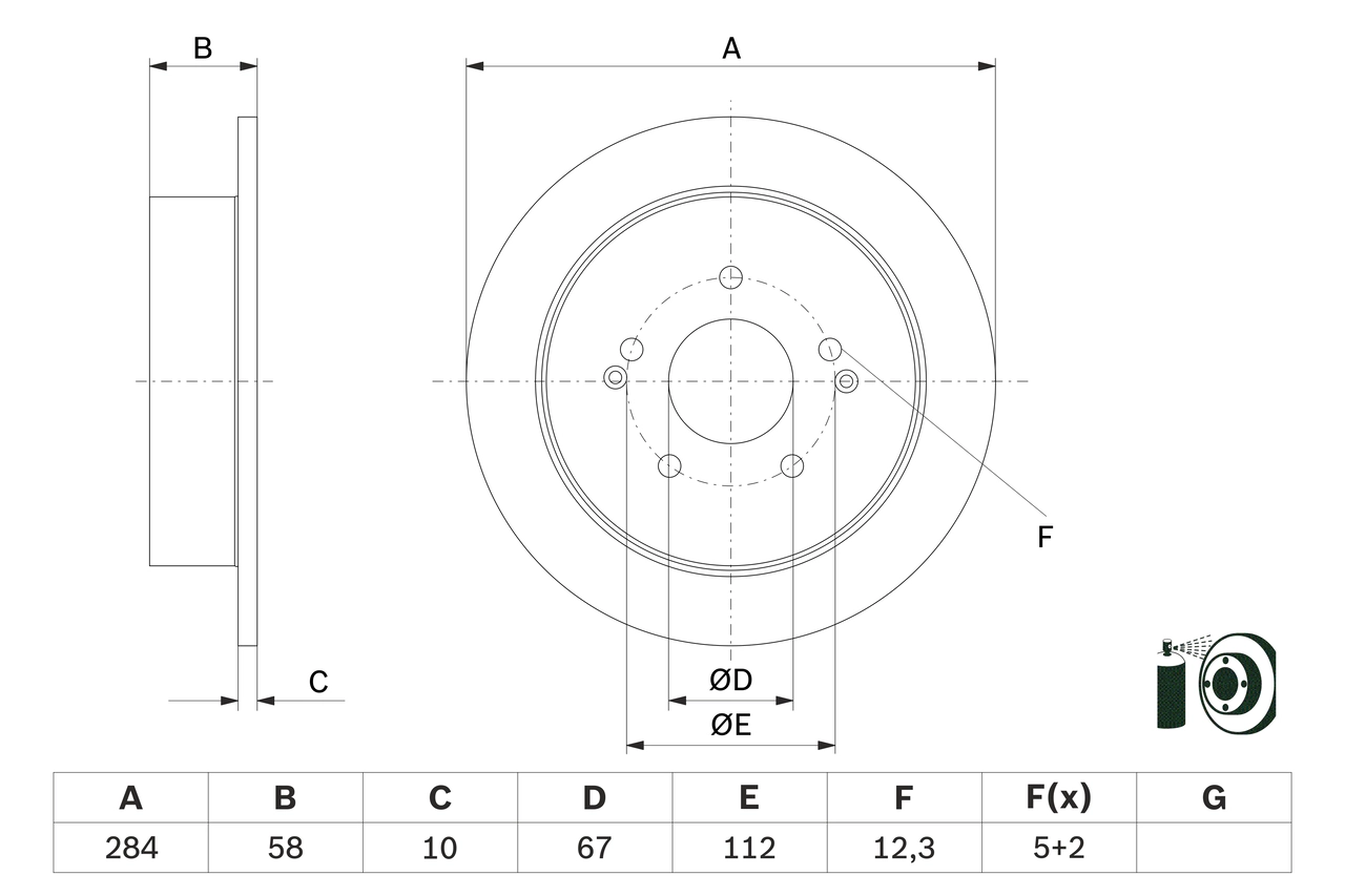 Тормозной диск BOSCH 0 986 479 H16
