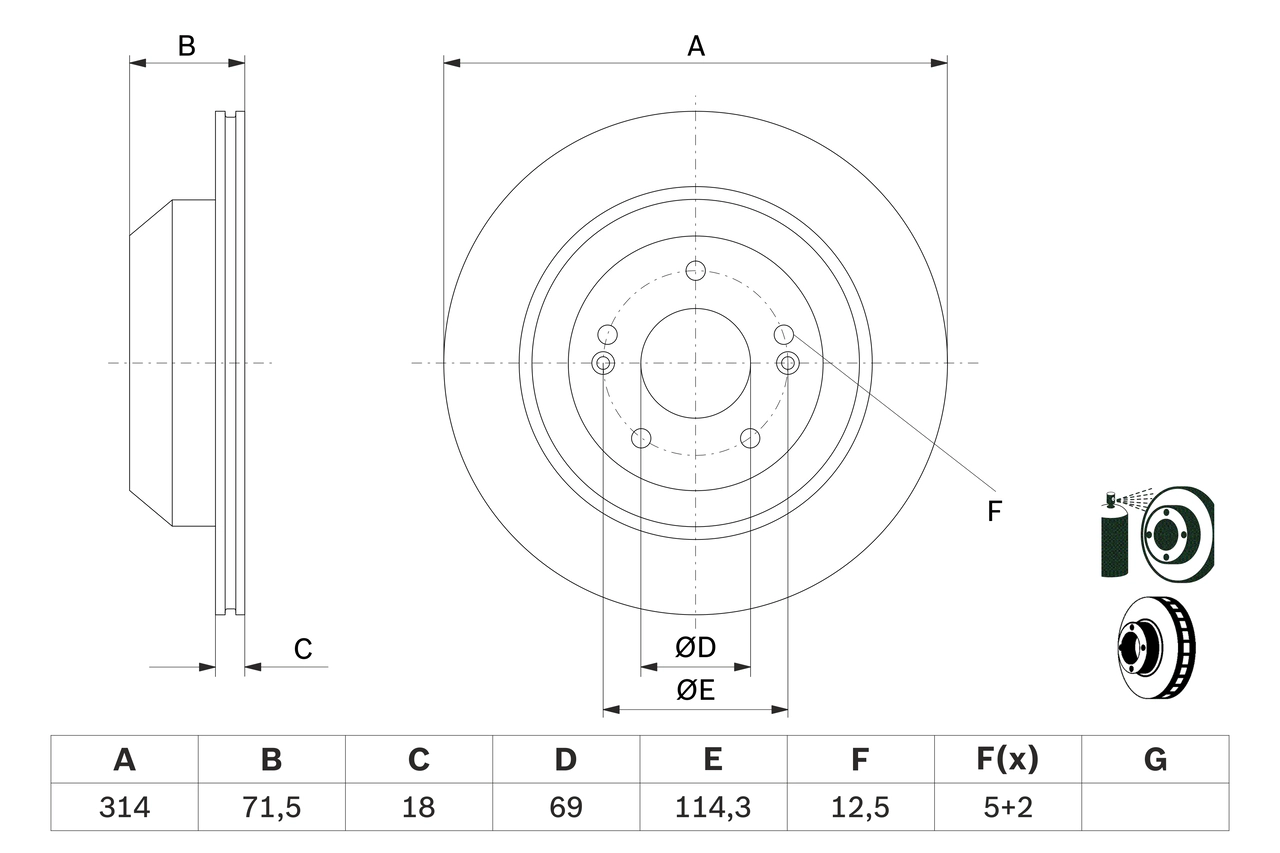 Тормозной диск BOSCH 0 986 479 F43