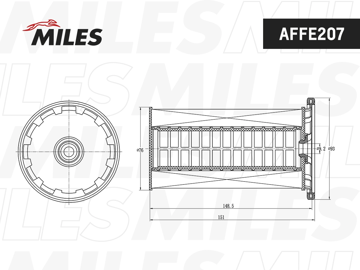 Топливный фильтр MILES AFFE207