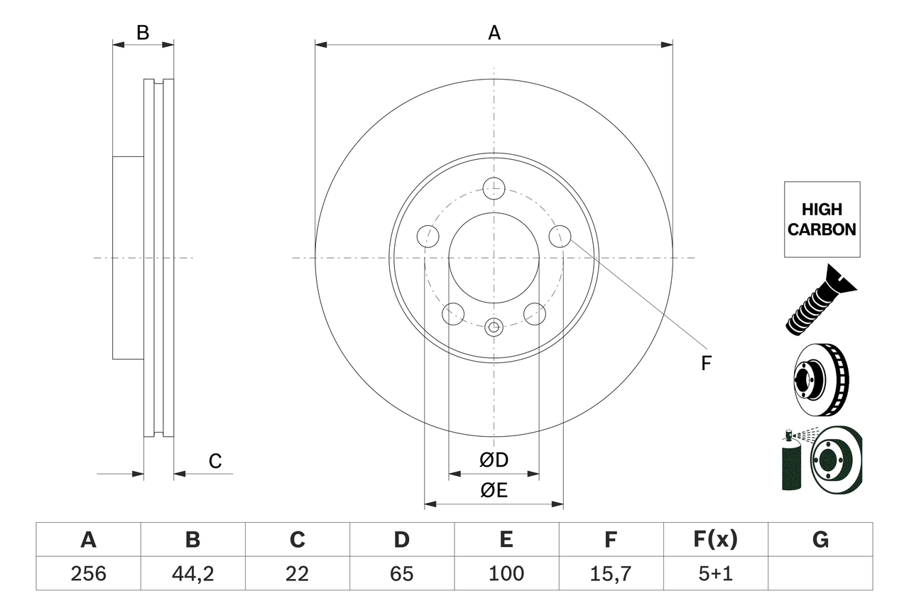 Тормозной диск BOSCH 0 986 479 F32