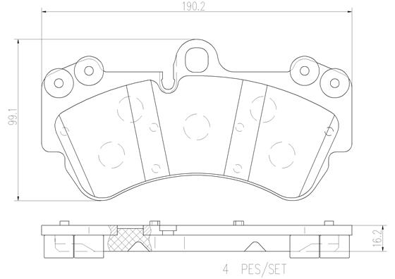 Комплект тормозных колодок дисковый тормоз BREMBO P85069N