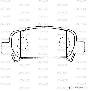 Комплект тормозных колодок дисковый тормоз ADVICS SN866