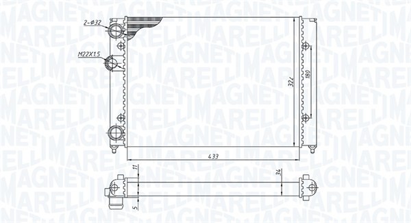 Радиатор охлаждение двигателя MAGNETI MARELLI 350213187700