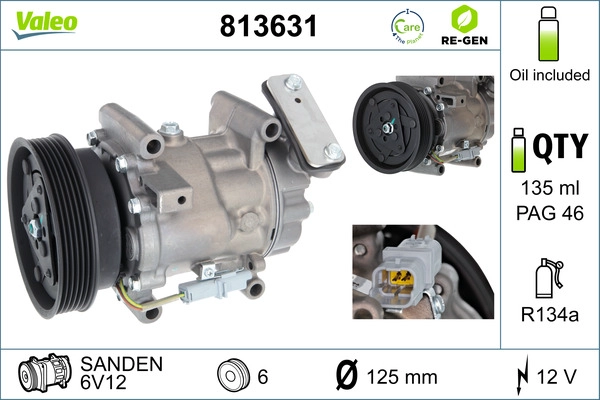 Компрессор кондиционер VALEO 813631