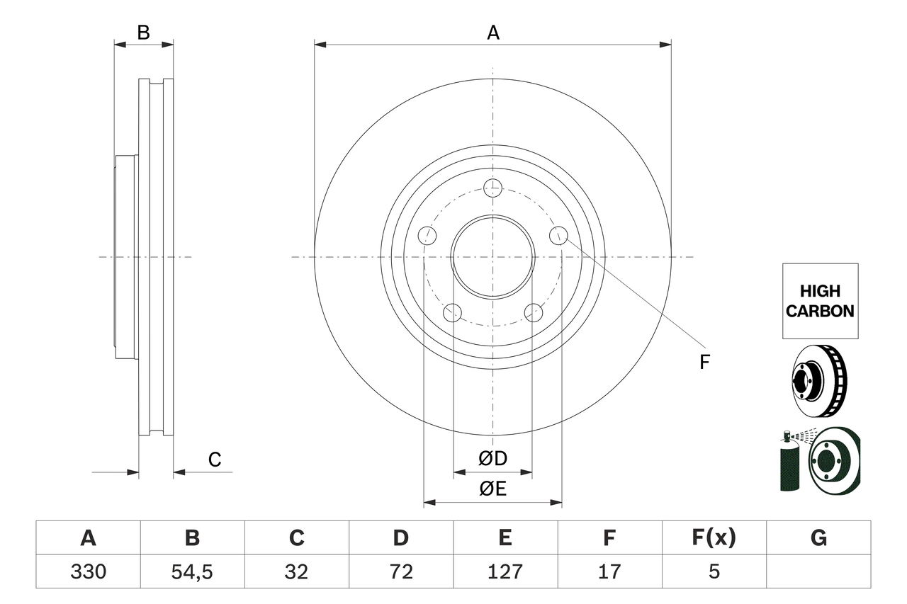 Тормозной диск BOSCH 0 986 479 G78