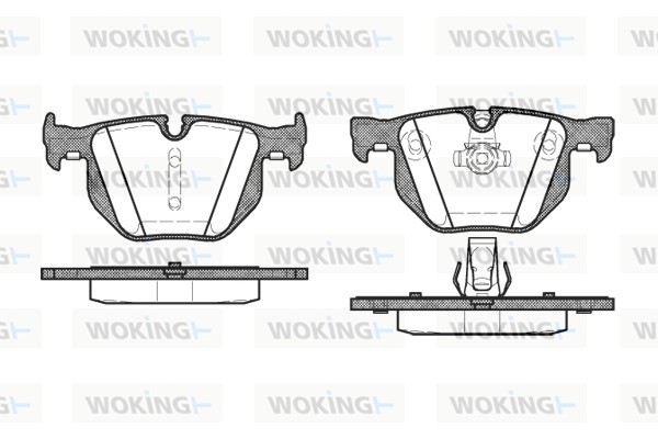 Комплект тормозных колодок дисковый тормоз WOKING P2813.60