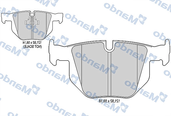 Комплект тормозных колодок дисковый тормоз MANDO MBF015922