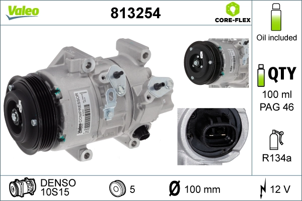 Компрессор кондиционер VALEO 813254
