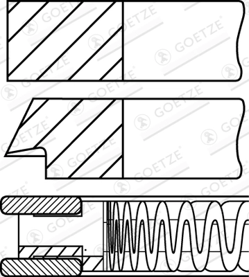 Комплект поршневых колец GOETZE ENGINE 08-427800-00