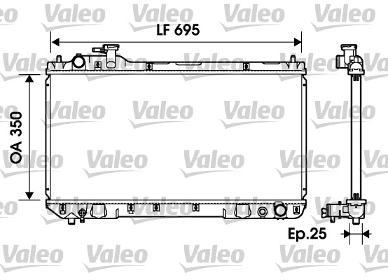 Радиатор охлаждение двигателя VALEO 734216