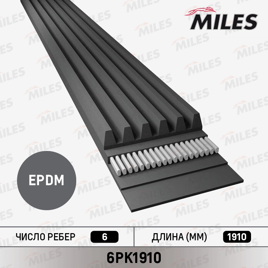 Поликлиновой ремень MILES 6PK1910