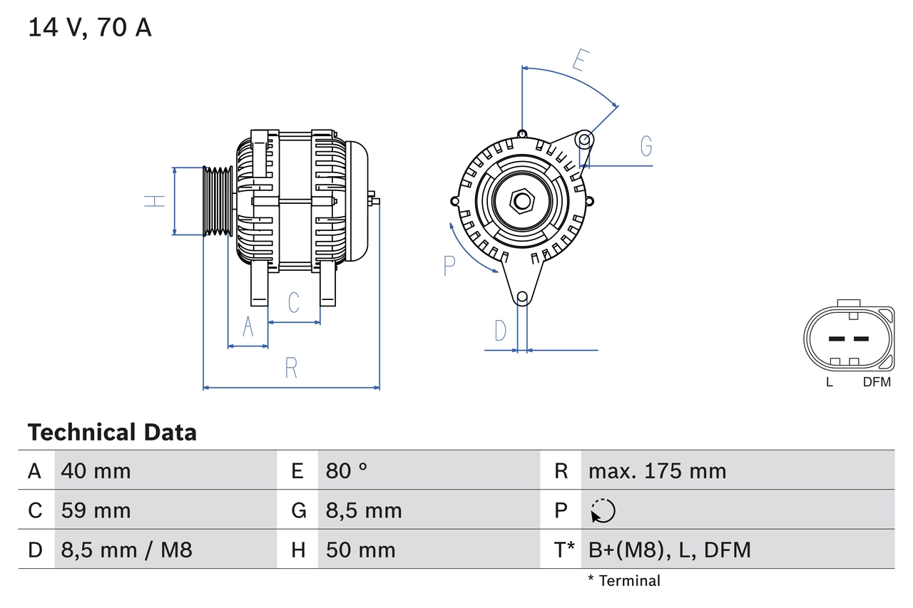 Генератор BOSCH 0 986 042 620