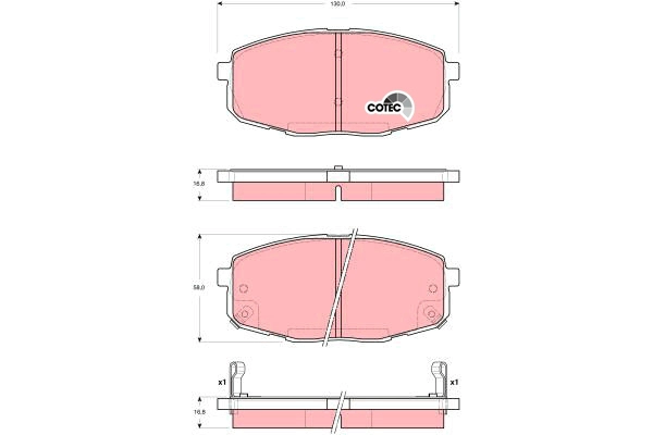 Комплект тормозных колодок дисковый тормоз TRW GDB3342AT