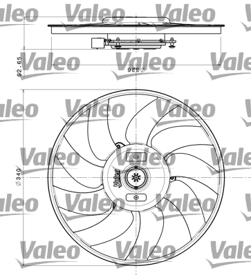 Вентилятор охлаждение двигателя VALEO 696349