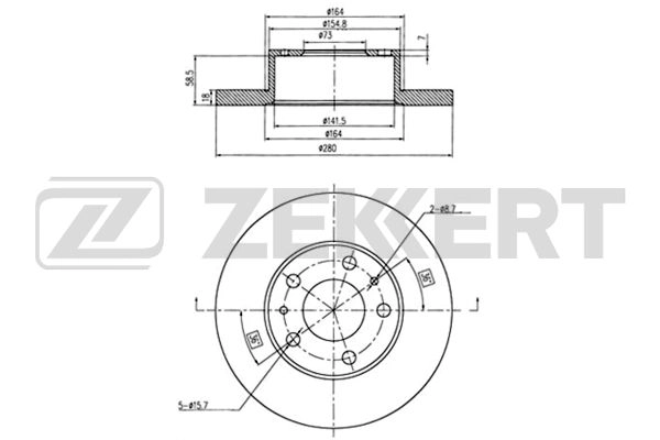 Тормозной диск ZEKKERT BS-6147