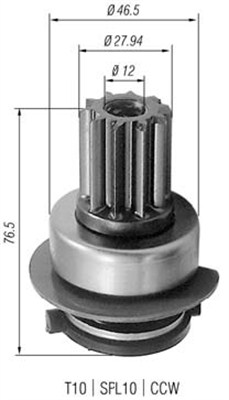 Привод с механизмом свободного хода стартер MAGNETI MARELLI 940113020223