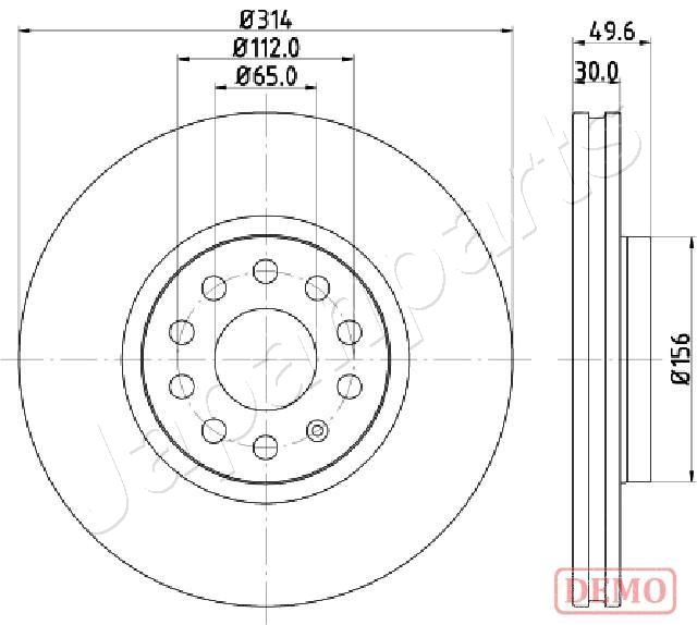 Тормозной диск JAPANPARTS DI-0933C
