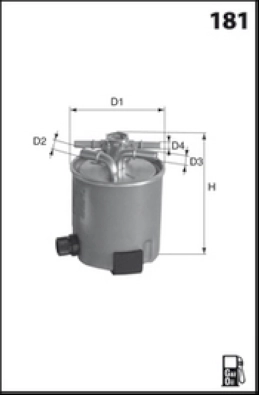 Топливный фильтр MECAFILTER ELG5388