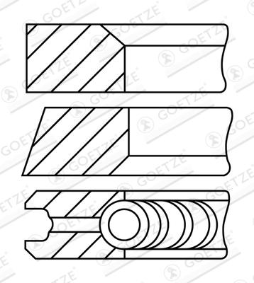 Комплект поршневых колец GOETZE ENGINE 08-123400-40