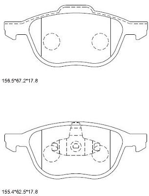 Комплект тормозных колодок дисковый тормоз ASIMCO KD6798