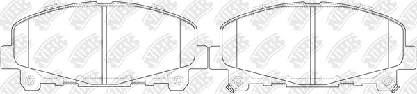 Комплект высокоэффективных тормозных колодок NIBK PN8865S