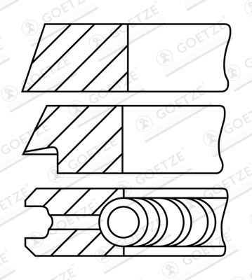 Комплект поршневых колец GOETZE ENGINE 08-109400-30