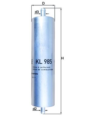 Топливный фильтр MAHLE/KNECHT KL985